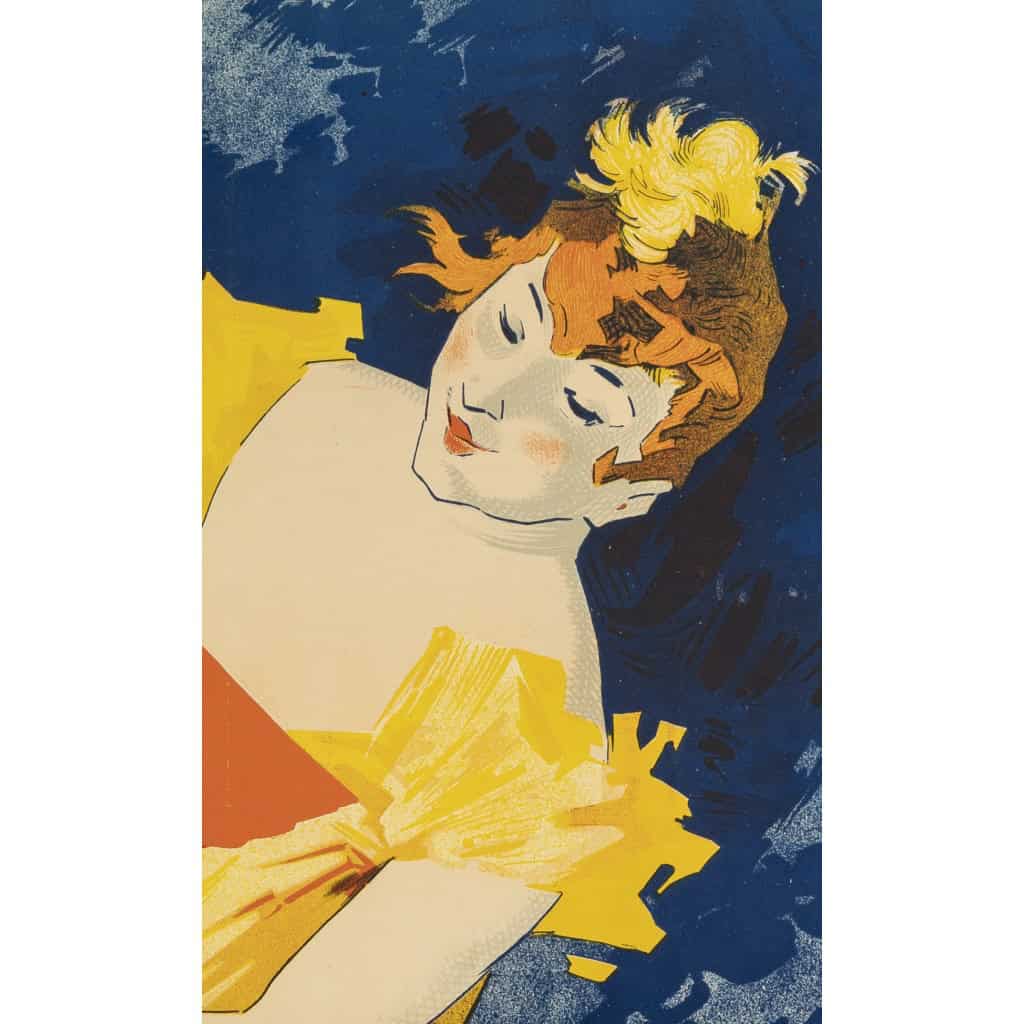 Affiche Originale, Jules Chéret, Saxoléine, Belle Epoque, Pétrole, Lampe, Lumière, Luminaire, Eclairage, Essence, Flamme, Combustible, Femme, Chérette, c.1895 6