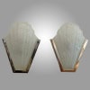 SABINO – Paire d’appliques Art déco aux hirondelles (2 décors) en verre pressé. Années 30. 5
