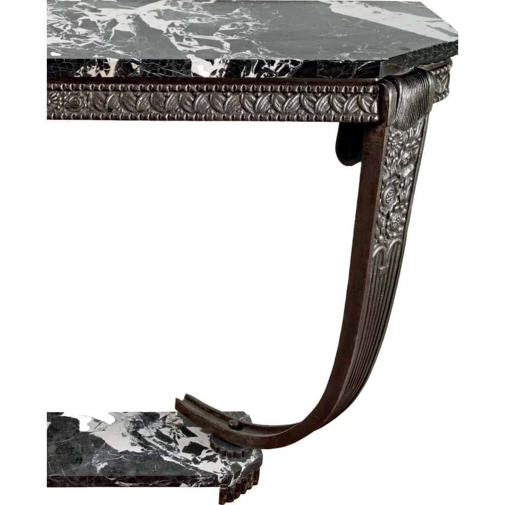 Edgar BRANDT – Élégante Console « Altesse » Art Déco – Édition Originale – 1925/30 6