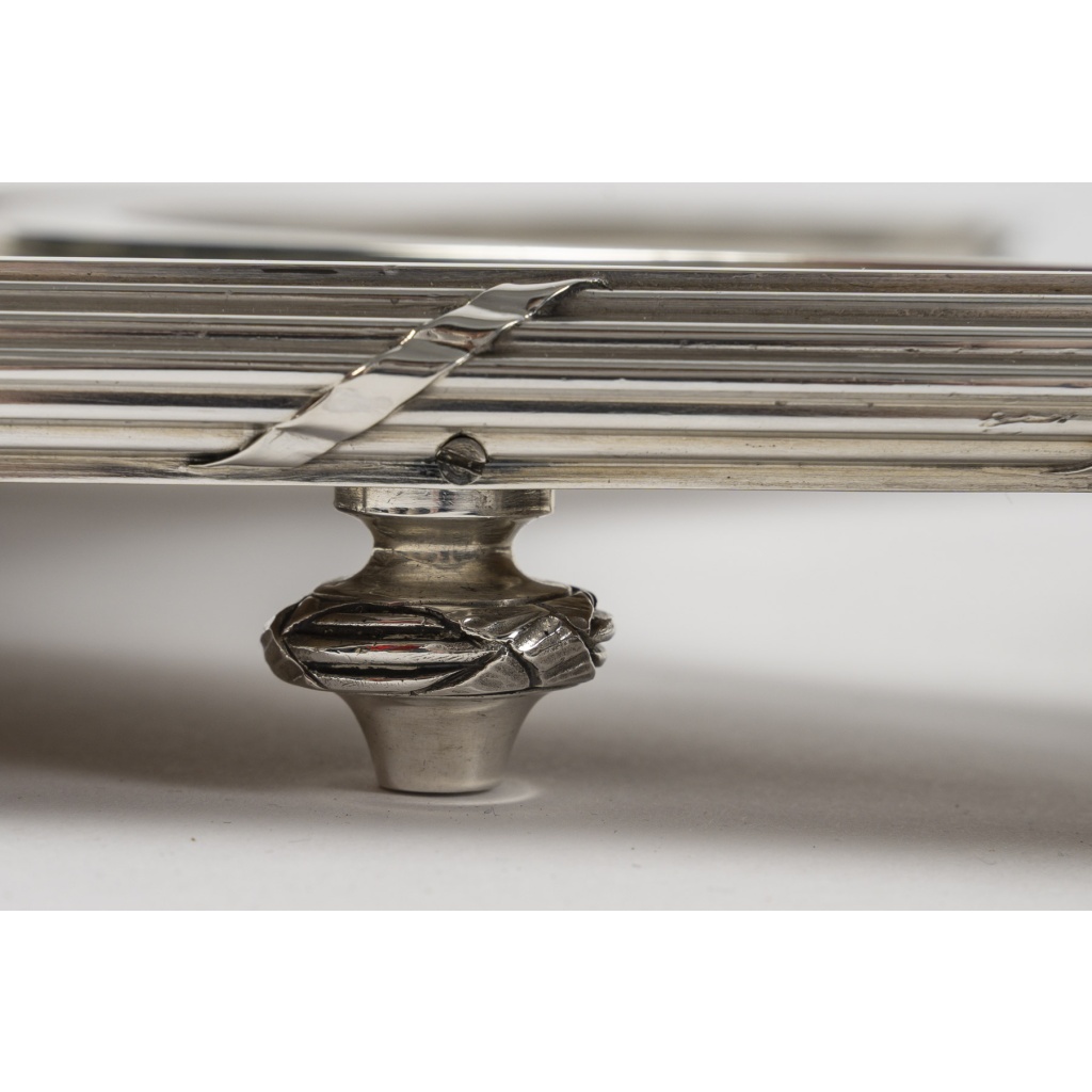 Orfèvre QUEILLE – Surtout de table en argent massif 3 parties époque NAPOLEON III, XIXe 13