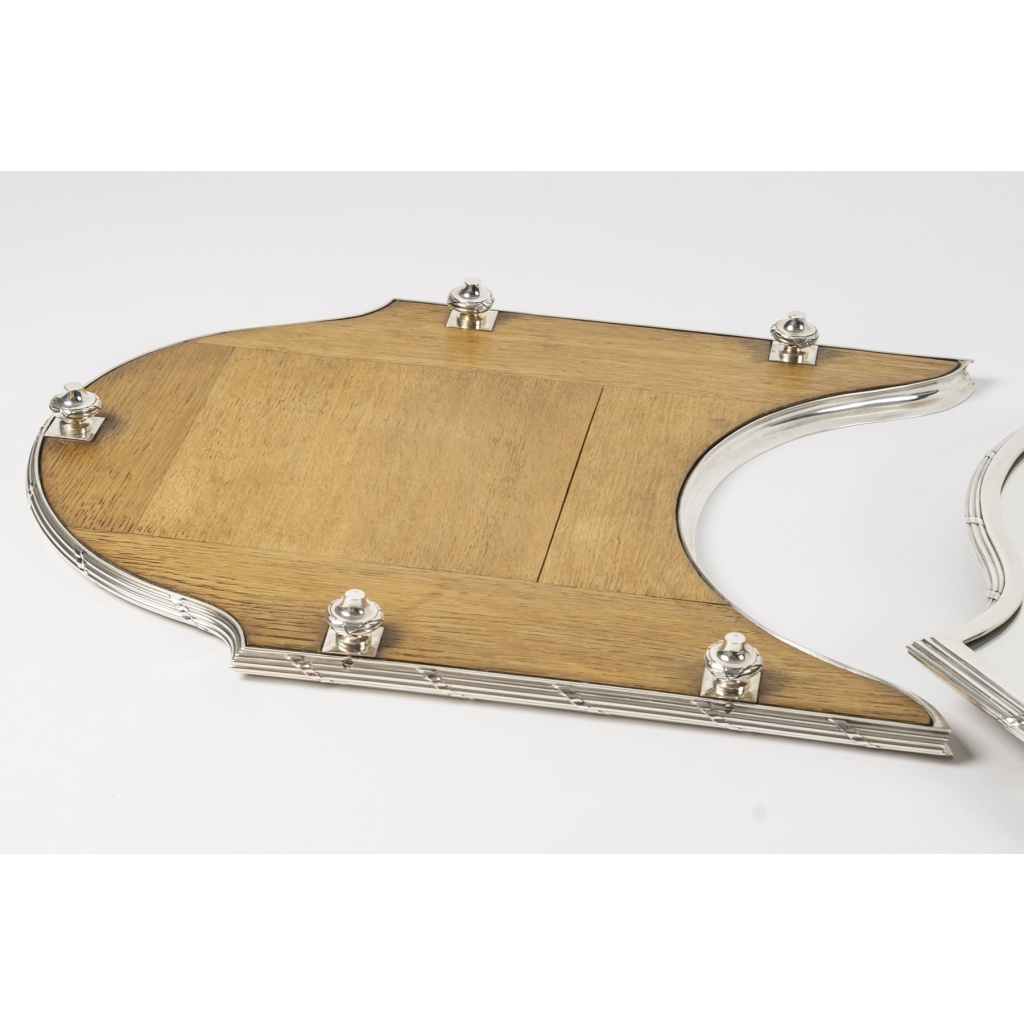 Orfèvre QUEILLE – Surtout de table en argent massif 3 parties époque NAPOLEON III, XIXe 6