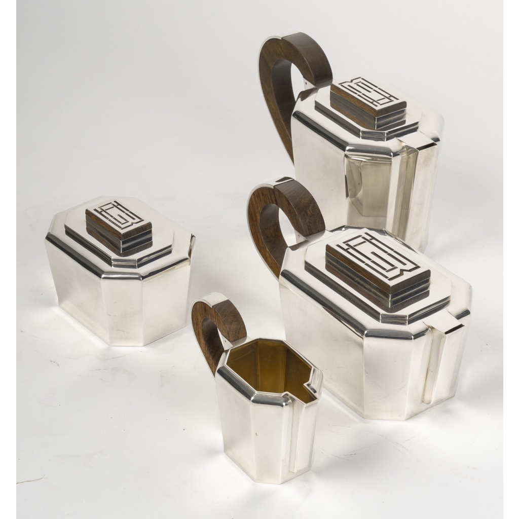 JEAN E. PUIFORCAT – Service THE/CAFE 4 pièces Argent ART DECO, XXe 3
