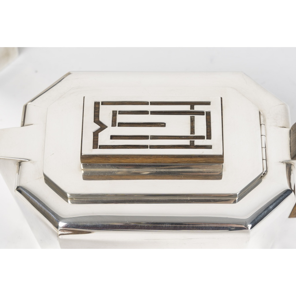 JEAN E. PUIFORCAT – Service THE/CAFE 4 pièces Argent ART DECO, XXe 22