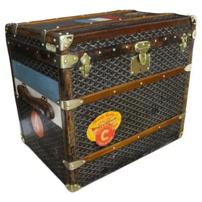 Malle Goyard ancienne, malle a chapeaux Goyard 60 cm 3