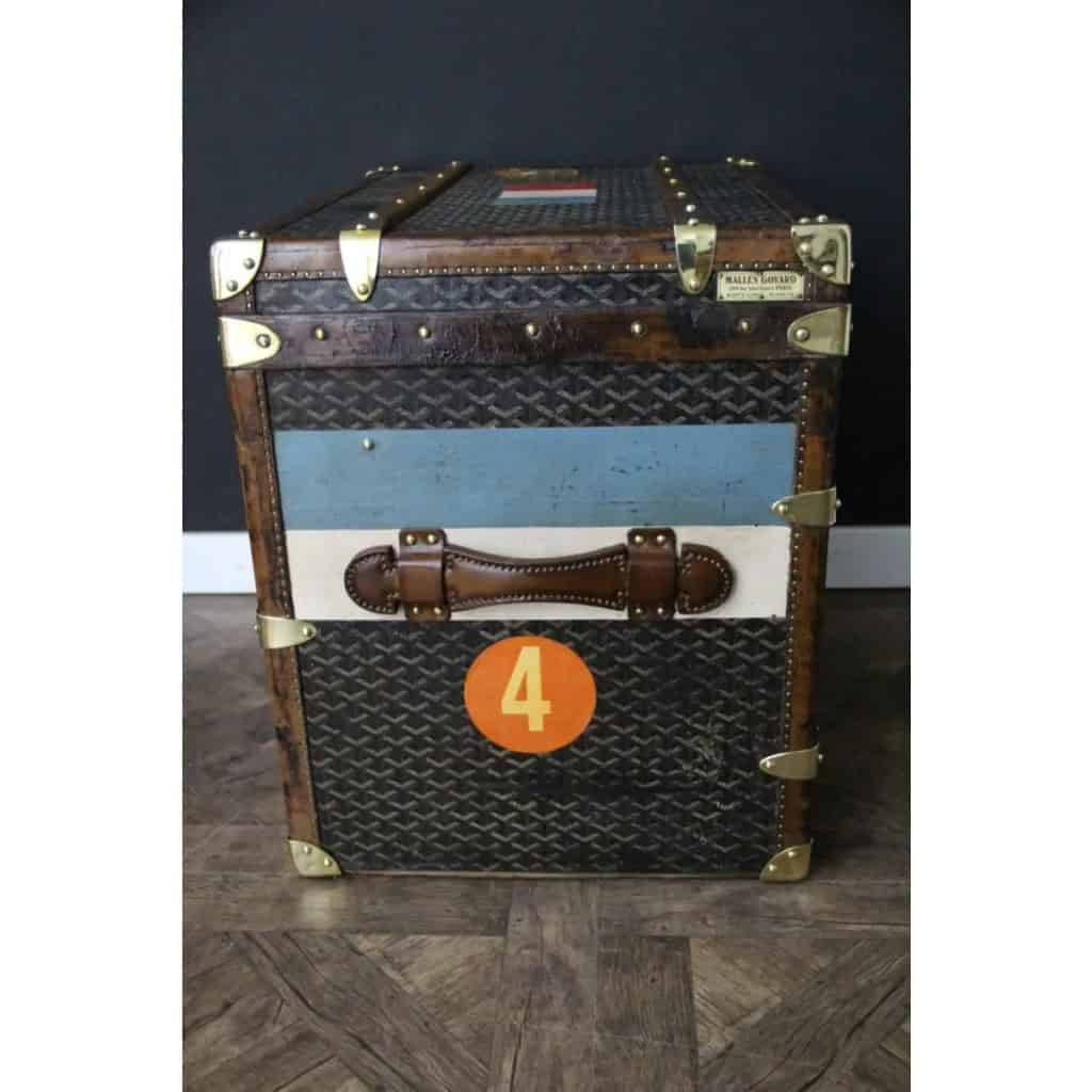 Malle Goyard ancienne, malle a chapeaux Goyard 60 cm 12