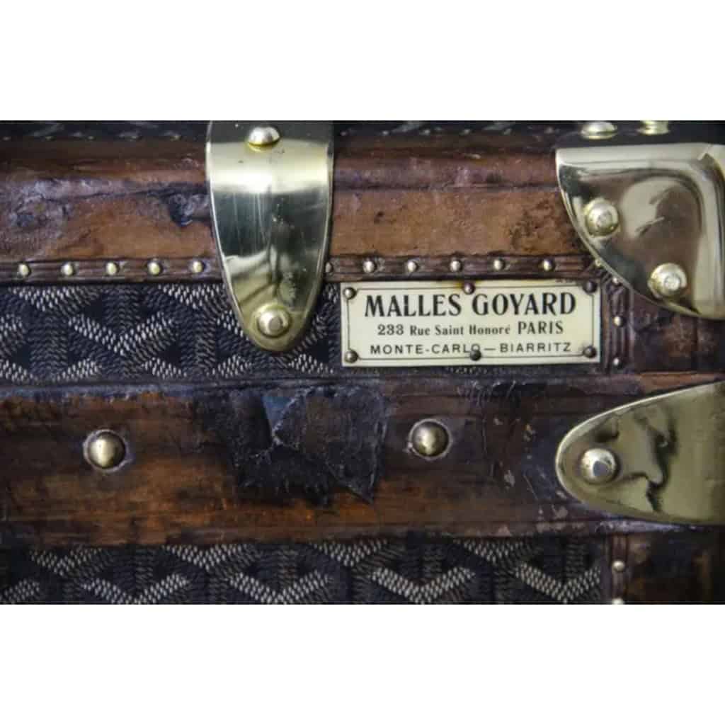 Malle Goyard ancienne, malle a chapeaux Goyard 60 cm 14