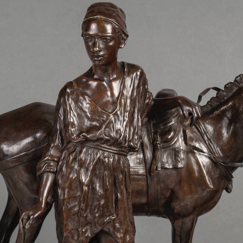 Sculpture – L’ Anier Du Caire , Alfred Dubucand (1828-1894) – Bronze 8