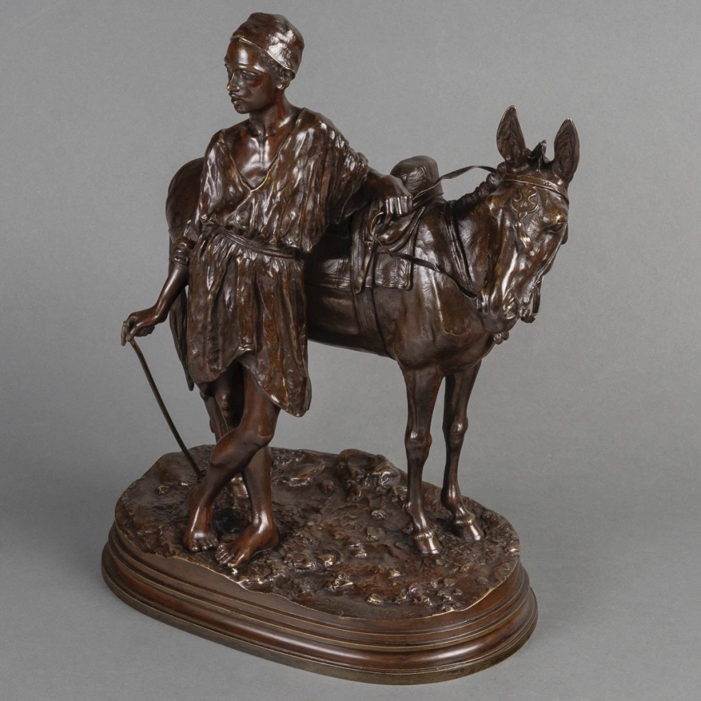 Sculpture – L’ Anier Du Caire , Alfred Dubucand (1828-1894) – Bronze 9