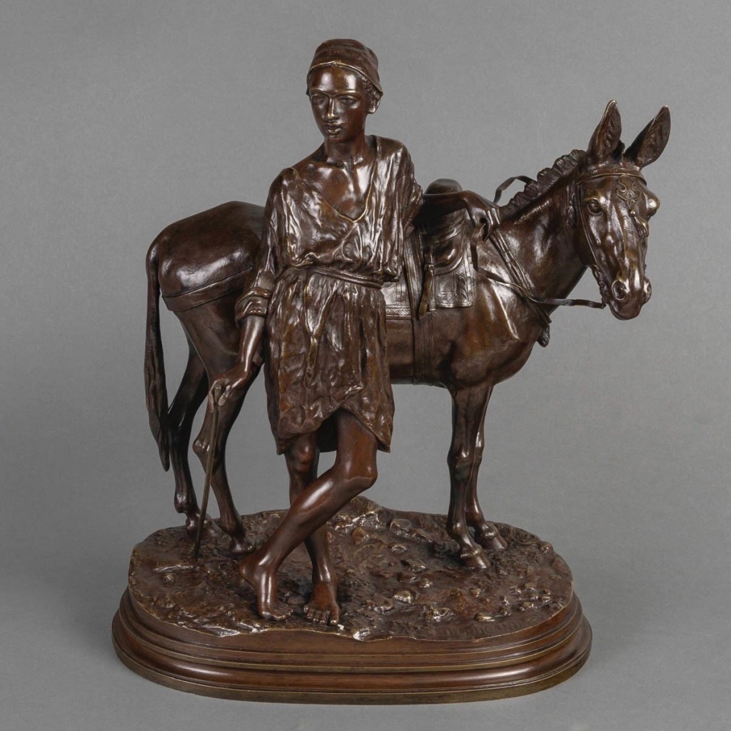 Sculpture – L’ Anier Du Caire , Alfred Dubucand (1828-1894) – Bronze 3