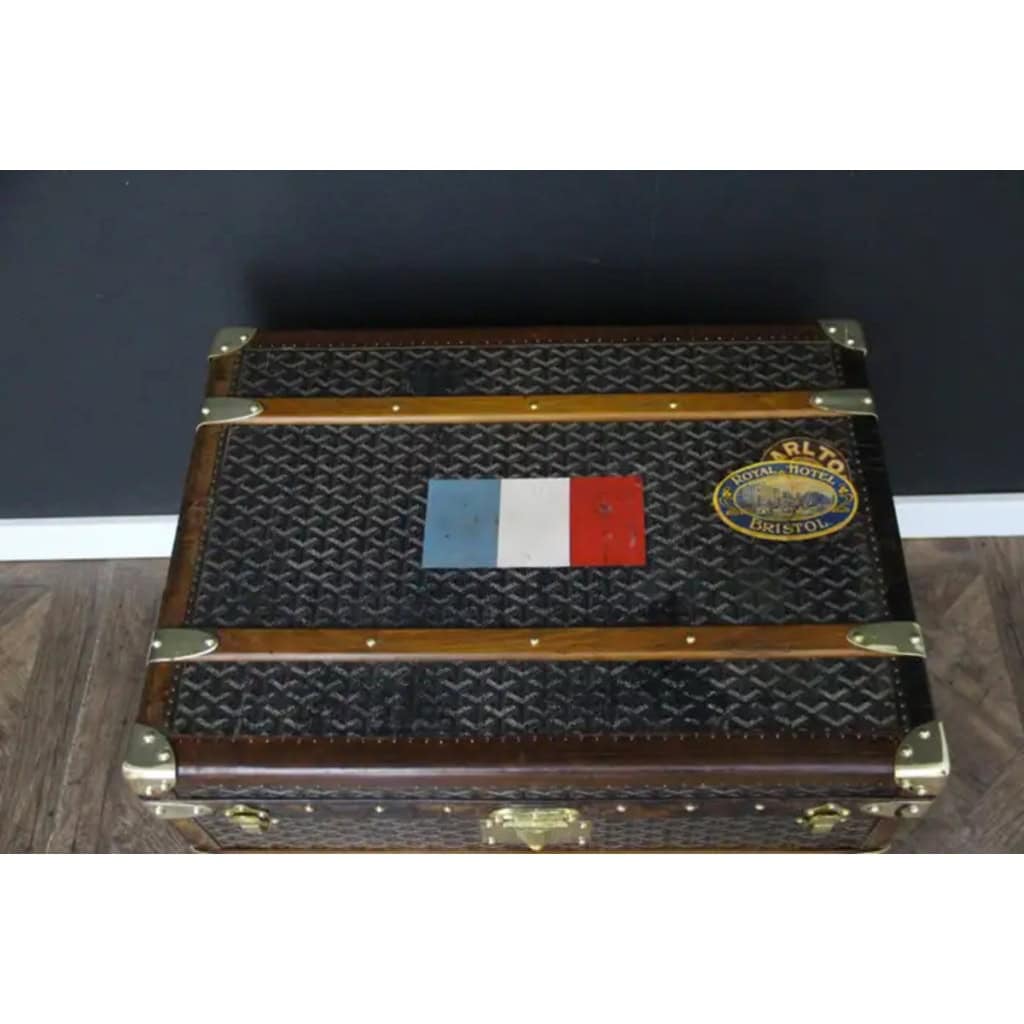 Malle Goyard ancienne, malle a chapeaux Goyard 60 cm 16
