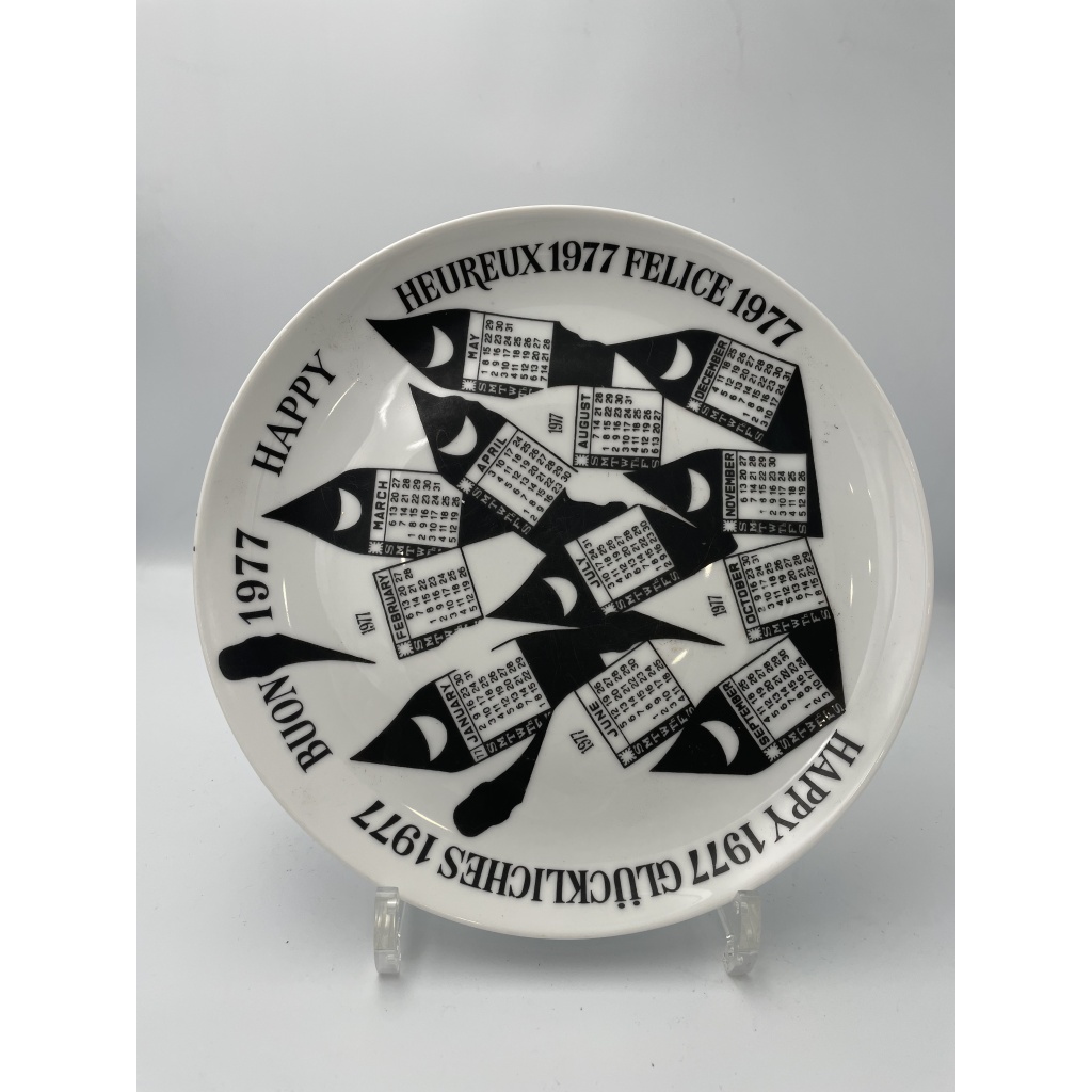 Suite de onze assiettes de la série Calendario par Piero FORNASETTI 12