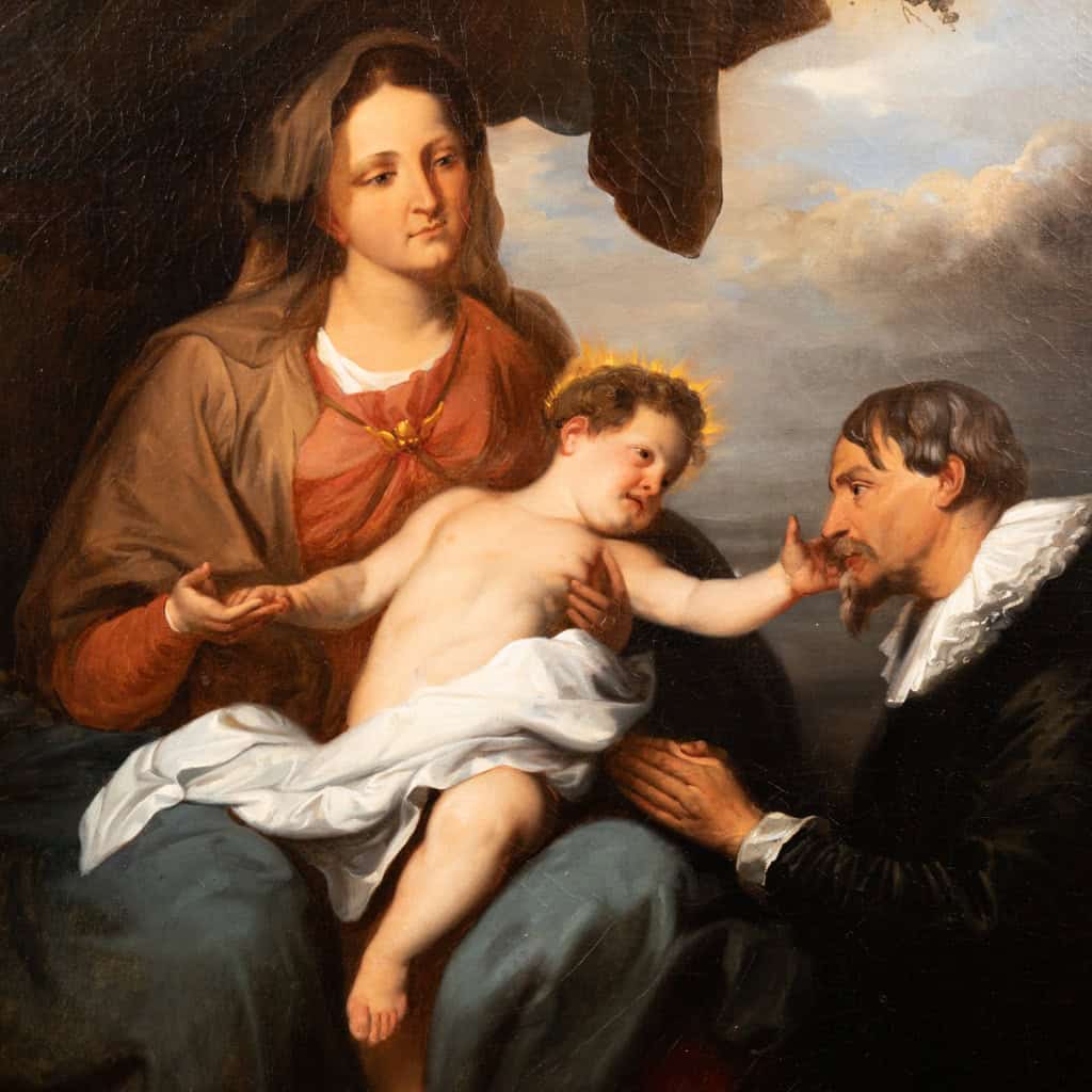 D’après Antoine Van Dyck (1599-1641), La Vierge au donateur, XIXe 4