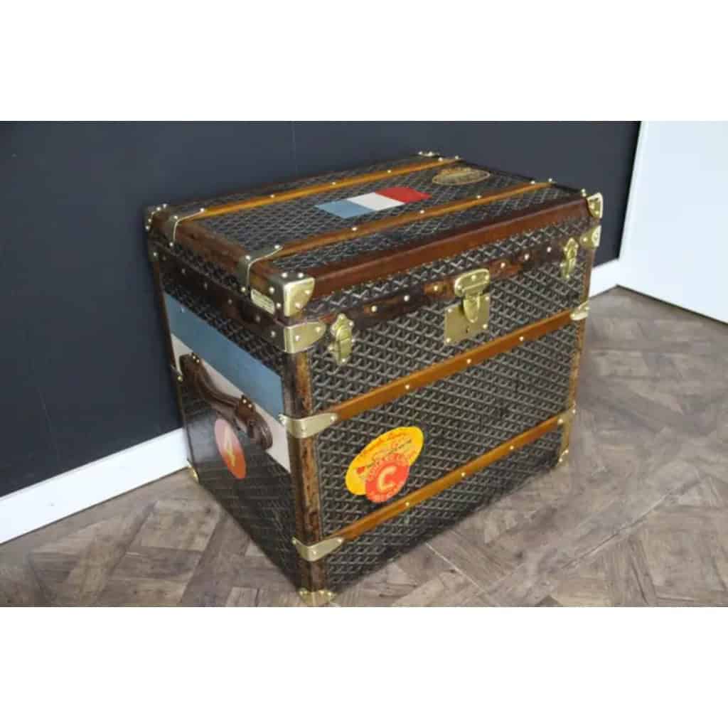 Malle Goyard ancienne, malle a chapeaux Goyard 60 cm 4