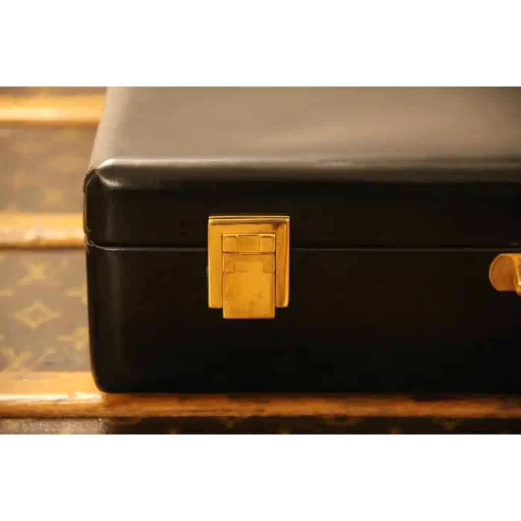 Mallette Hermes en cuir noir 5
