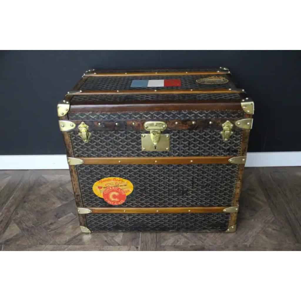 Malle Goyard ancienne, malle a chapeaux Goyard 60 cm 5