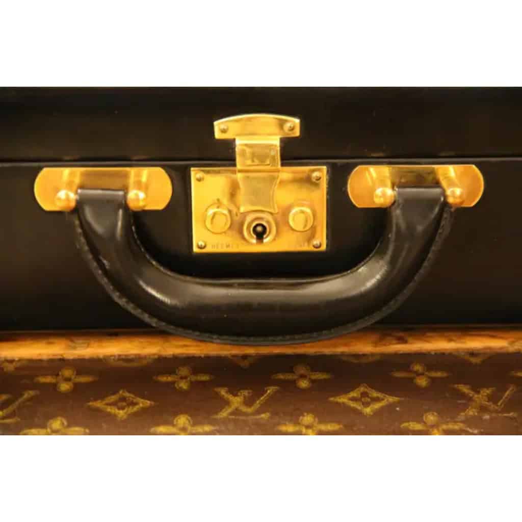 Mallette Hermes en cuir noir 6