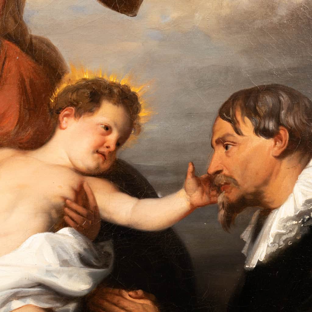 D’après Antoine Van Dyck (1599-1641), La Vierge au donateur, XIXe 7