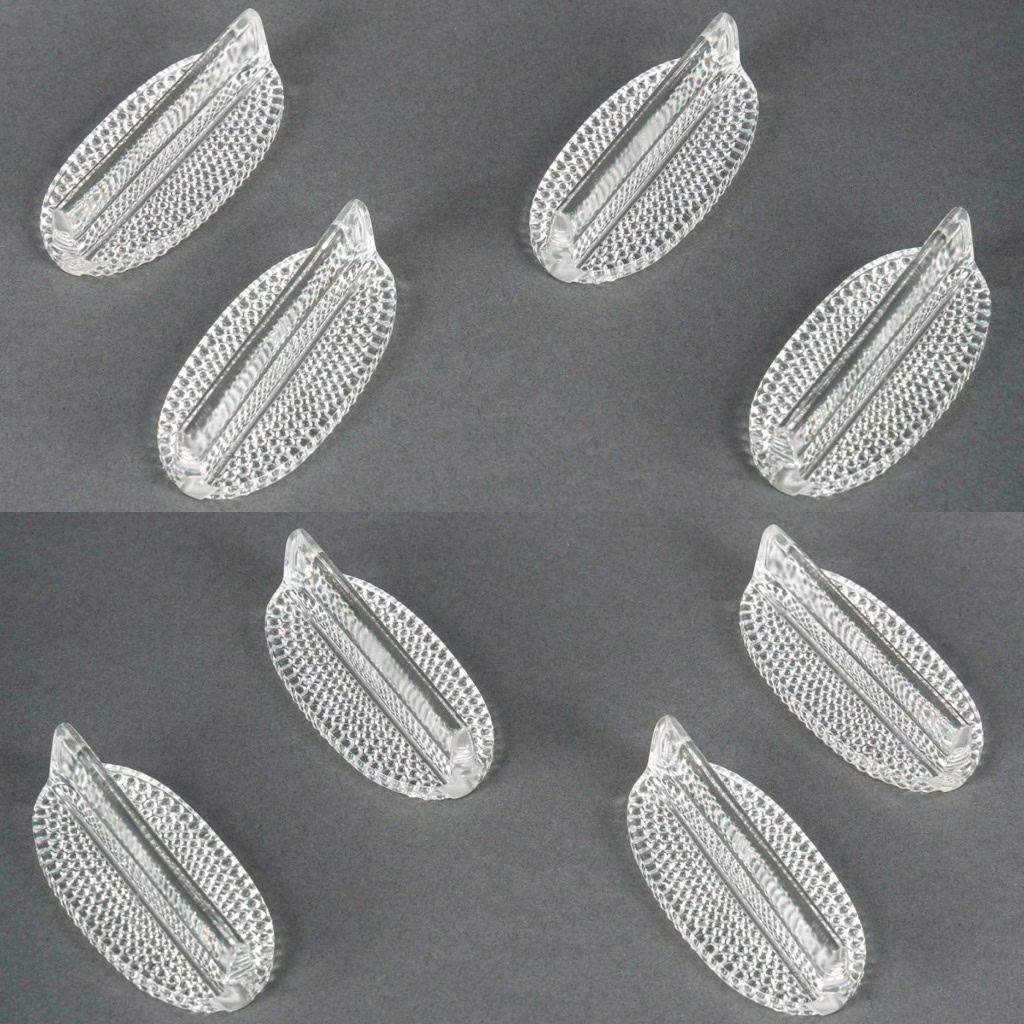 1932 René Lalique – Suite de 8 Porte Couteaux Nippon Verre Blanc 4