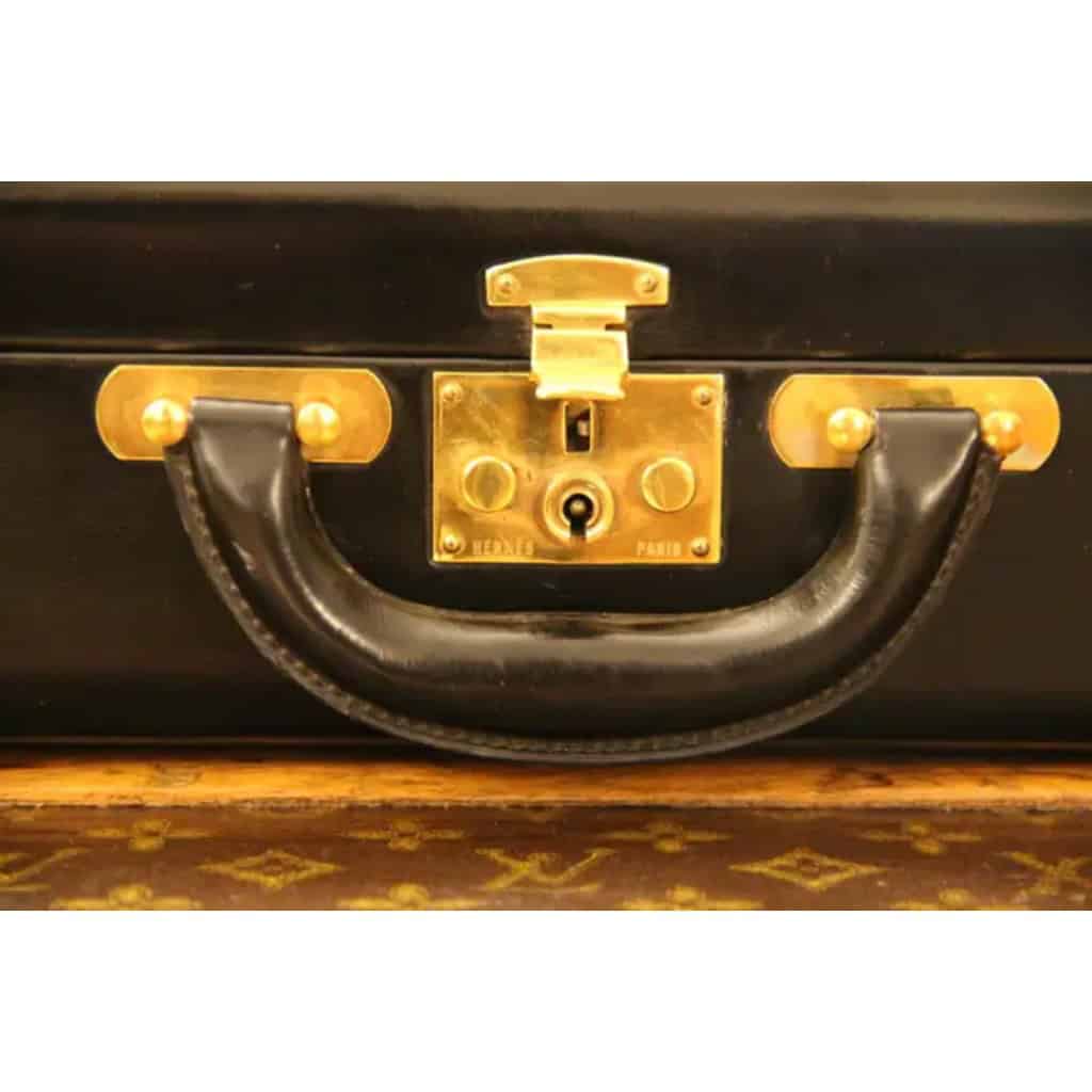Mallette Hermes en cuir noir 8