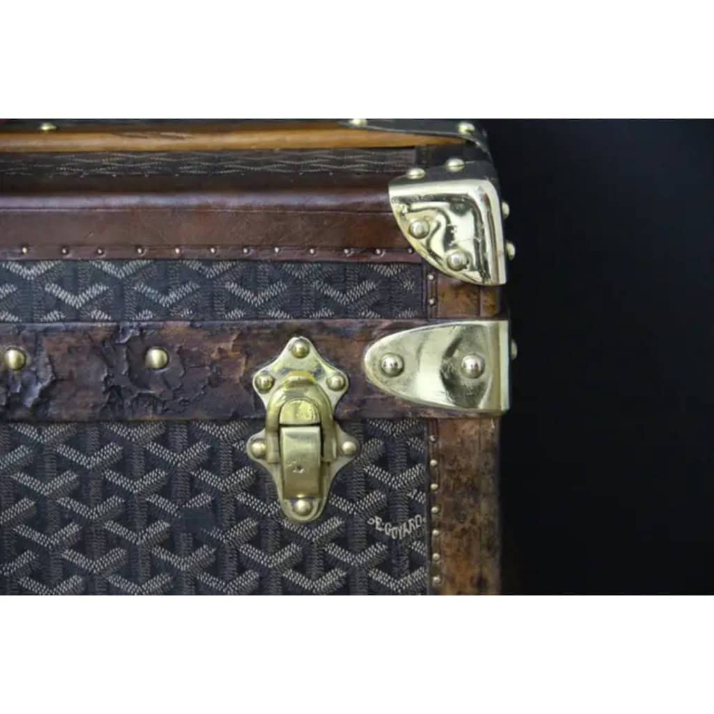 Malle Goyard ancienne, malle a chapeaux Goyard 60 cm 8