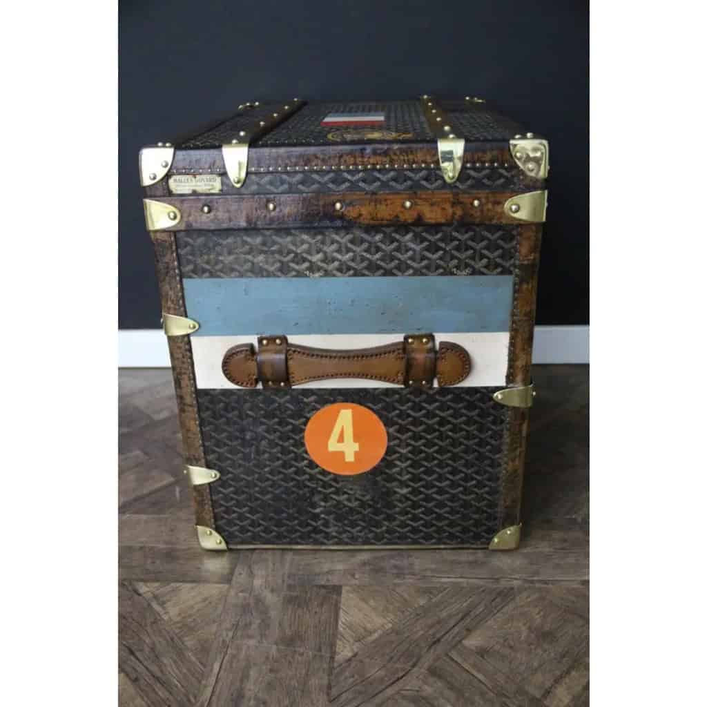 Malle Goyard ancienne, malle a chapeaux Goyard 60 cm 9