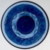 1930 René Lalique – Vase Soucis Verre Bleu Saphir Patiné Blanc 13
