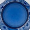 1930 René Lalique – Vase Soucis Verre Bleu Saphir Patiné Blanc 14