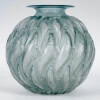 1927 René Lalique – Vase Marisa Verre Blanc Patiné Bleu Vert 8