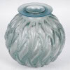 1927 René Lalique – Vase Marisa Verre Blanc Patiné Bleu Vert 9