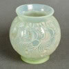 1931 René Lalique – Vase Le Mans Verre Vert Céladon Patiné Blanc 11