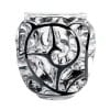 Cristal lalique :VASE TOURBILLONS CRISTAL INCOLORE ÉMAILLÉ NOIR 8