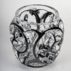 Cristal lalique :VASE TOURBILLONS CRISTAL INCOLORE ÉMAILLÉ NOIR 9