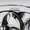 Cristal lalique :VASE TOURBILLONS CRISTAL INCOLORE ÉMAILLÉ NOIR 11