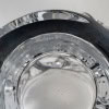 Cristal lalique :VASE TOURBILLONS CRISTAL INCOLORE ÉMAILLÉ NOIR 12
