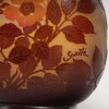 E Gallé Vase verre rouge et jaune 11