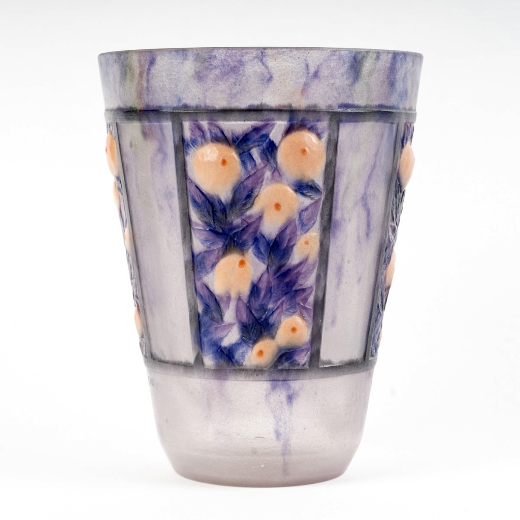 1922 Gabriel Argy Rousseau – Vase Fruits et Feuillages Pâte de Verre 3