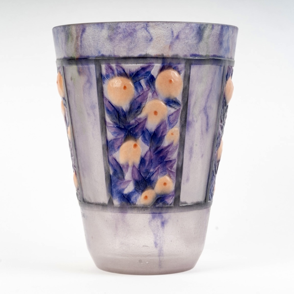 1922 Gabriel Argy Rousseau – Vase Fruits et Feuillages Pâte de Verre 4