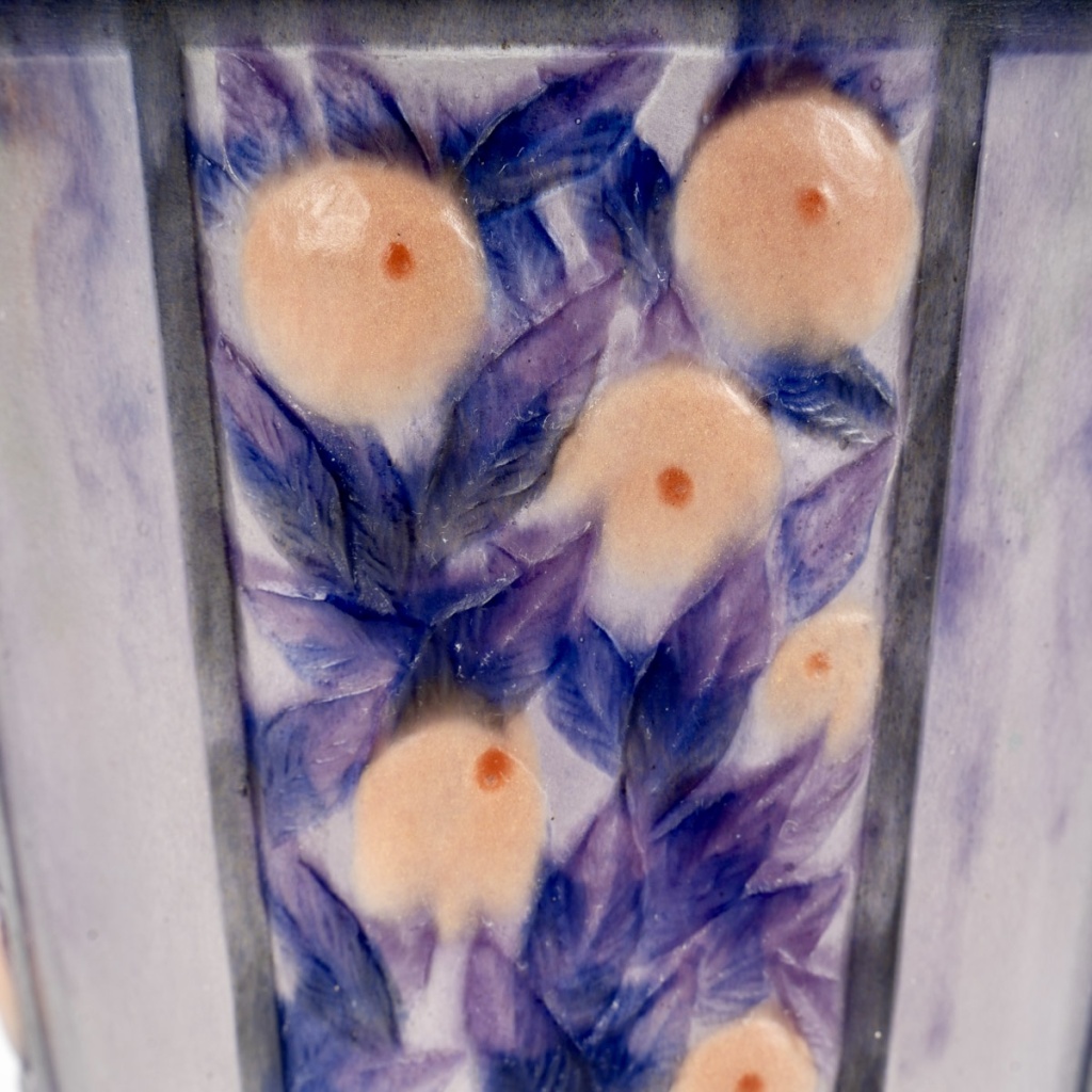 1922 Gabriel Argy Rousseau – Vase Fruits et Feuillages Pâte de Verre 7