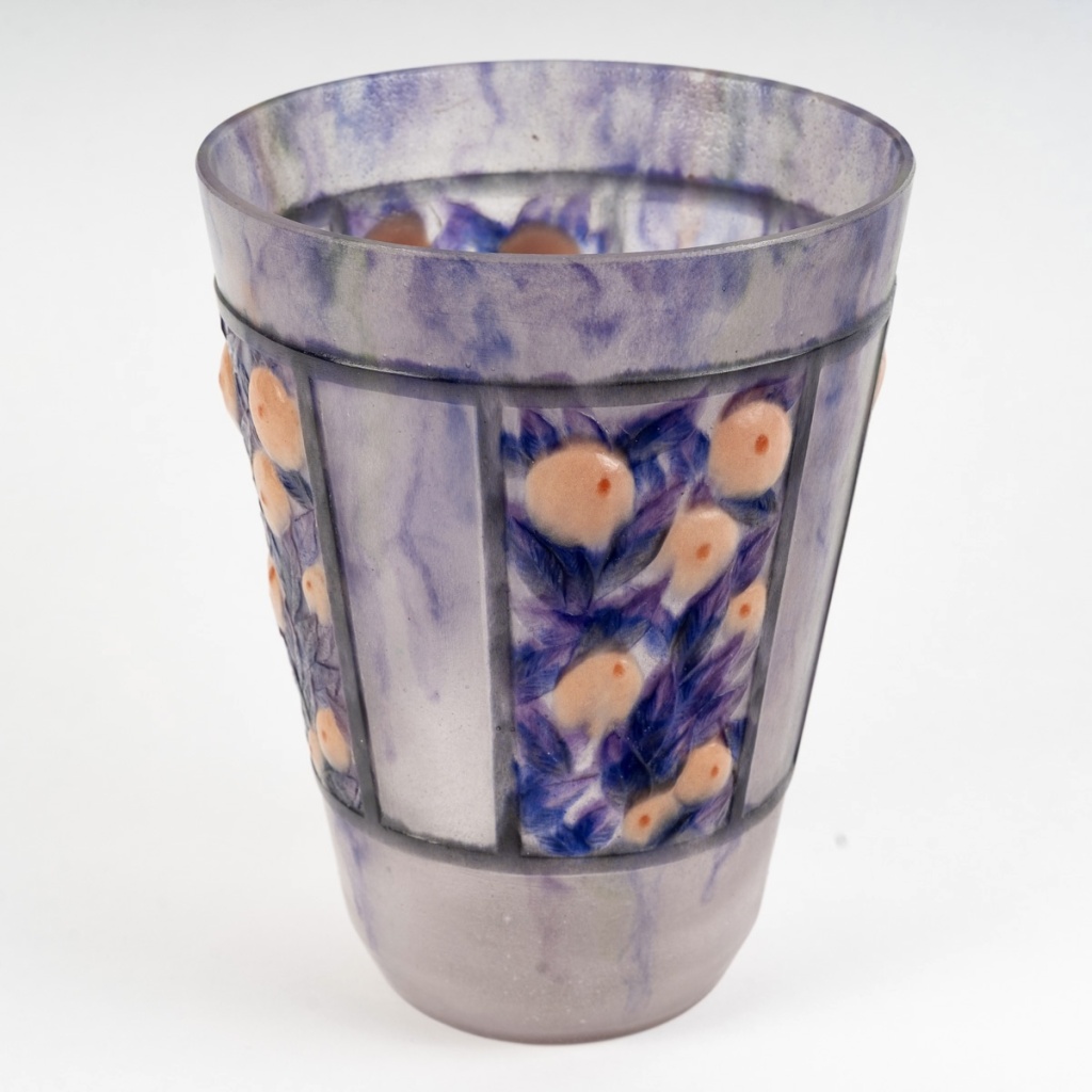 1922 Gabriel Argy Rousseau – Vase Fruits et Feuillages Pâte de Verre 5