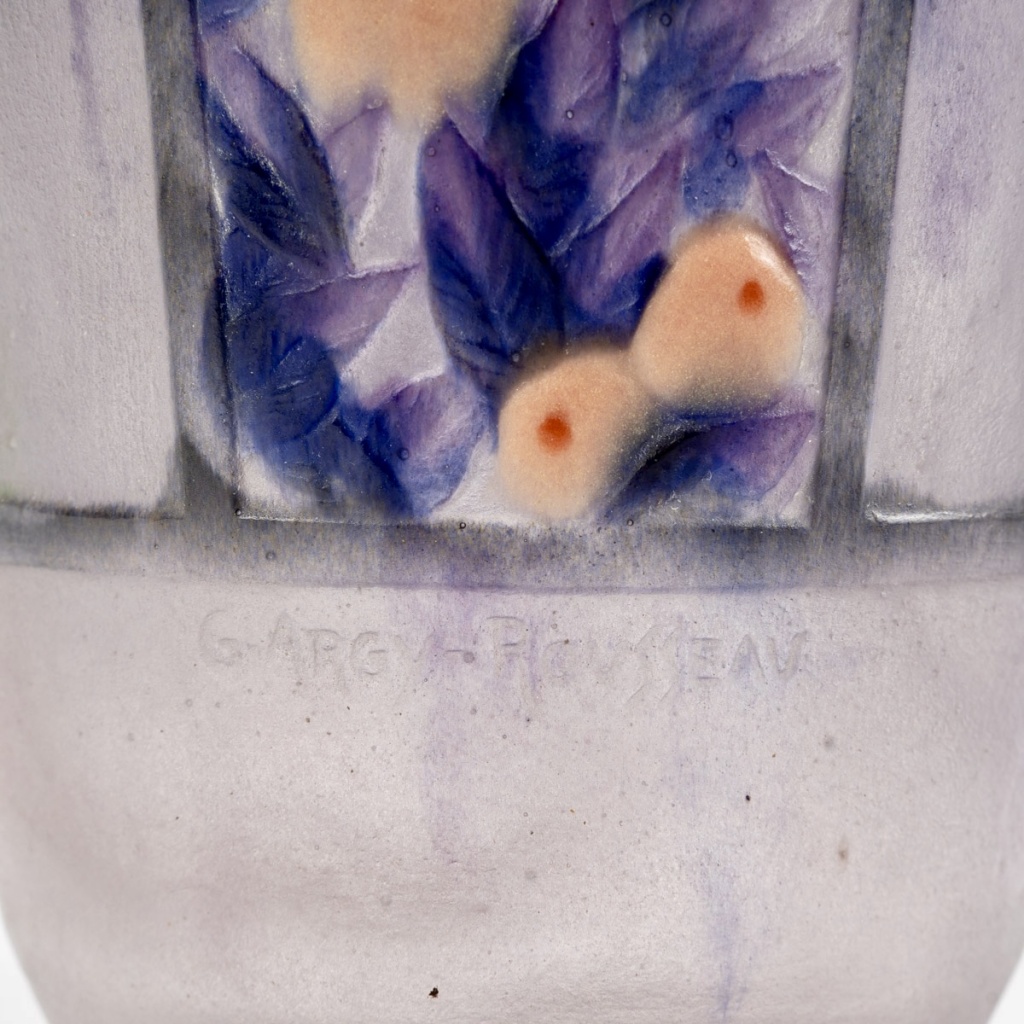 1922 Gabriel Argy Rousseau – Vase Fruits et Feuillages Pâte de Verre 8