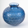 1930 René Lalique – Vase Grenade Verre Bleu Saphir 9