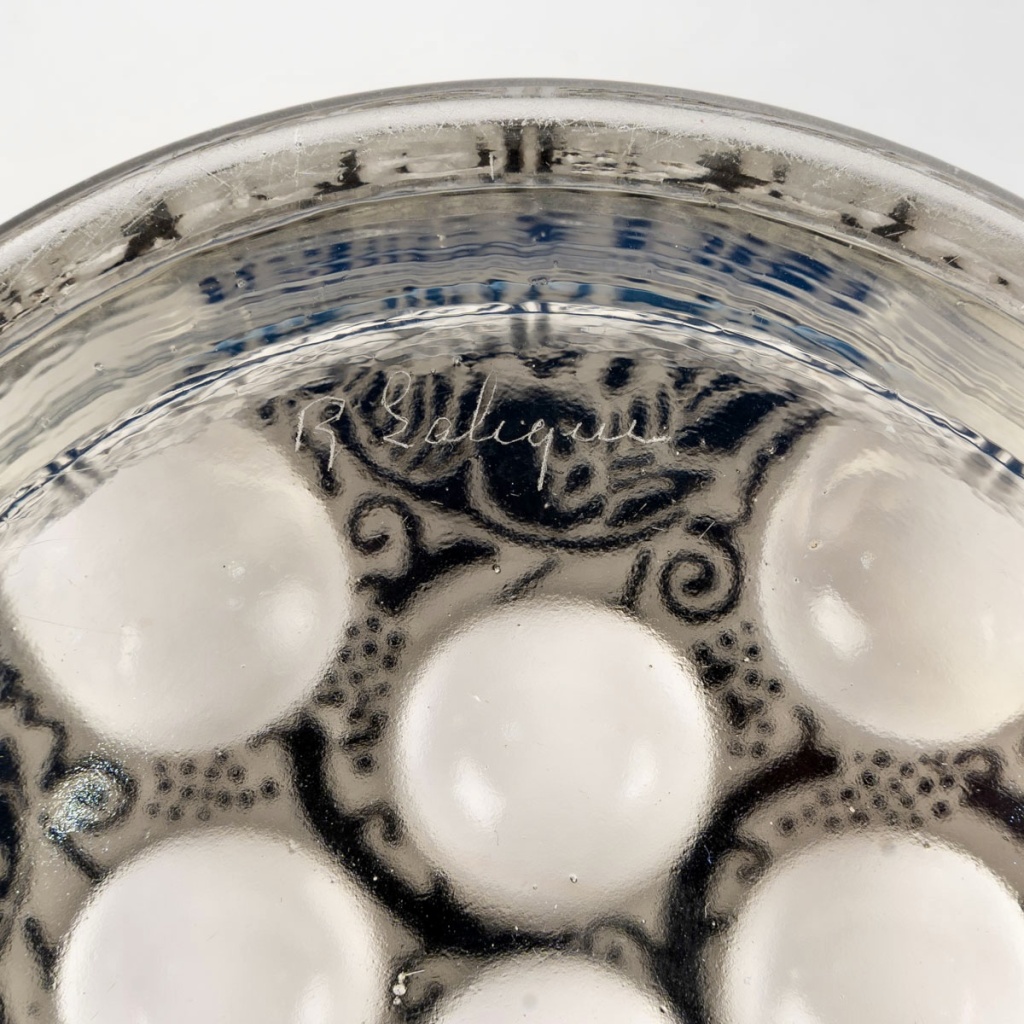 1926 René Lalique – Boîte Roger Verre Blanc Emaillé Noir 6