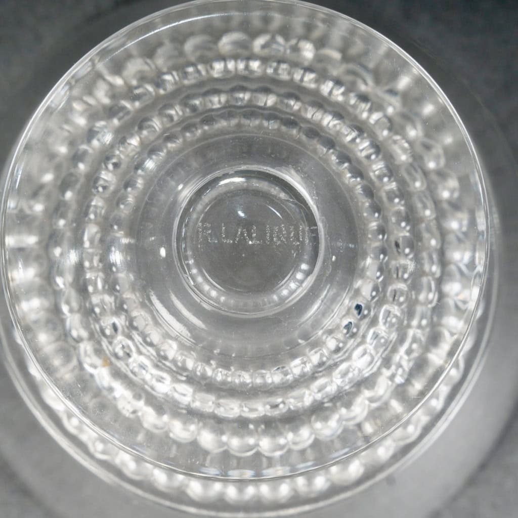 1930 René Lalique – Suite de 8 Coupes à Champagne Nippon 7