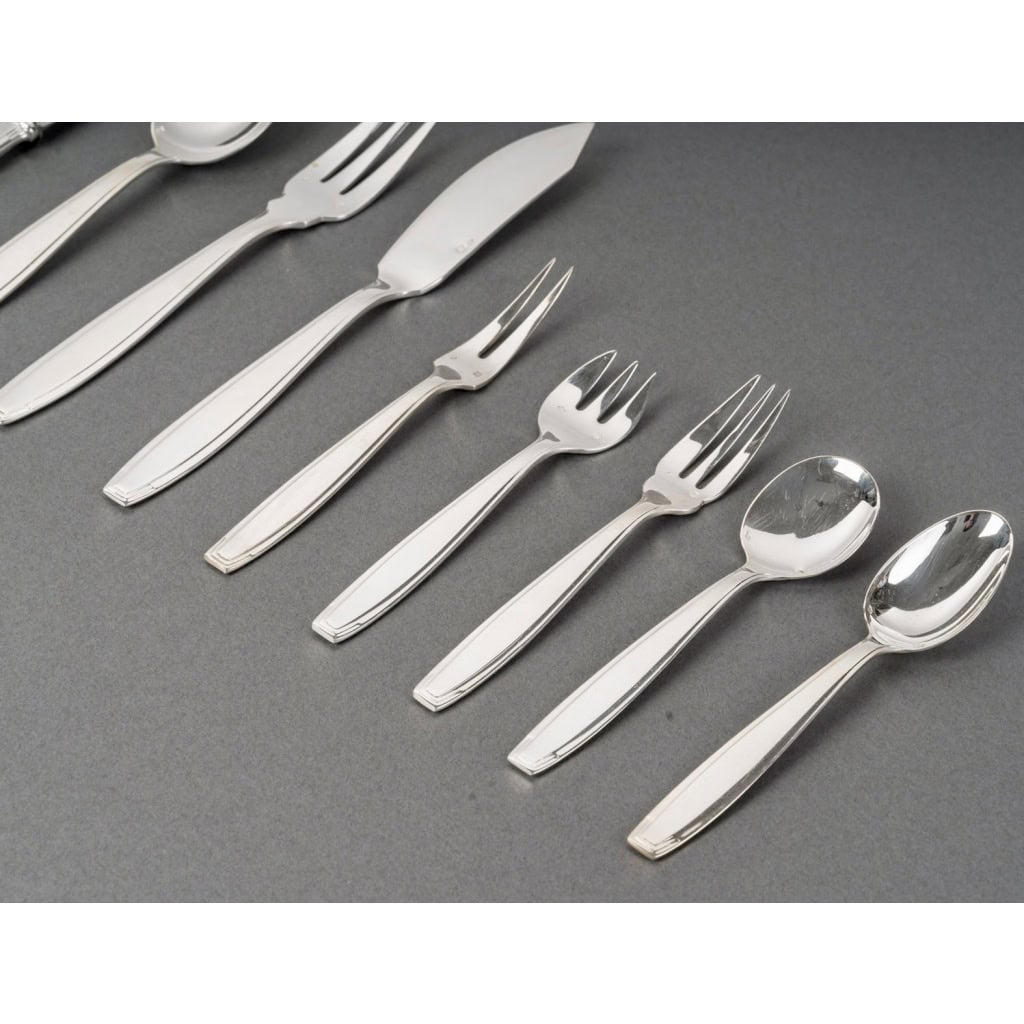 Boulenger – Ménagère Art Déco Argent Massif – 180 Pièces 6