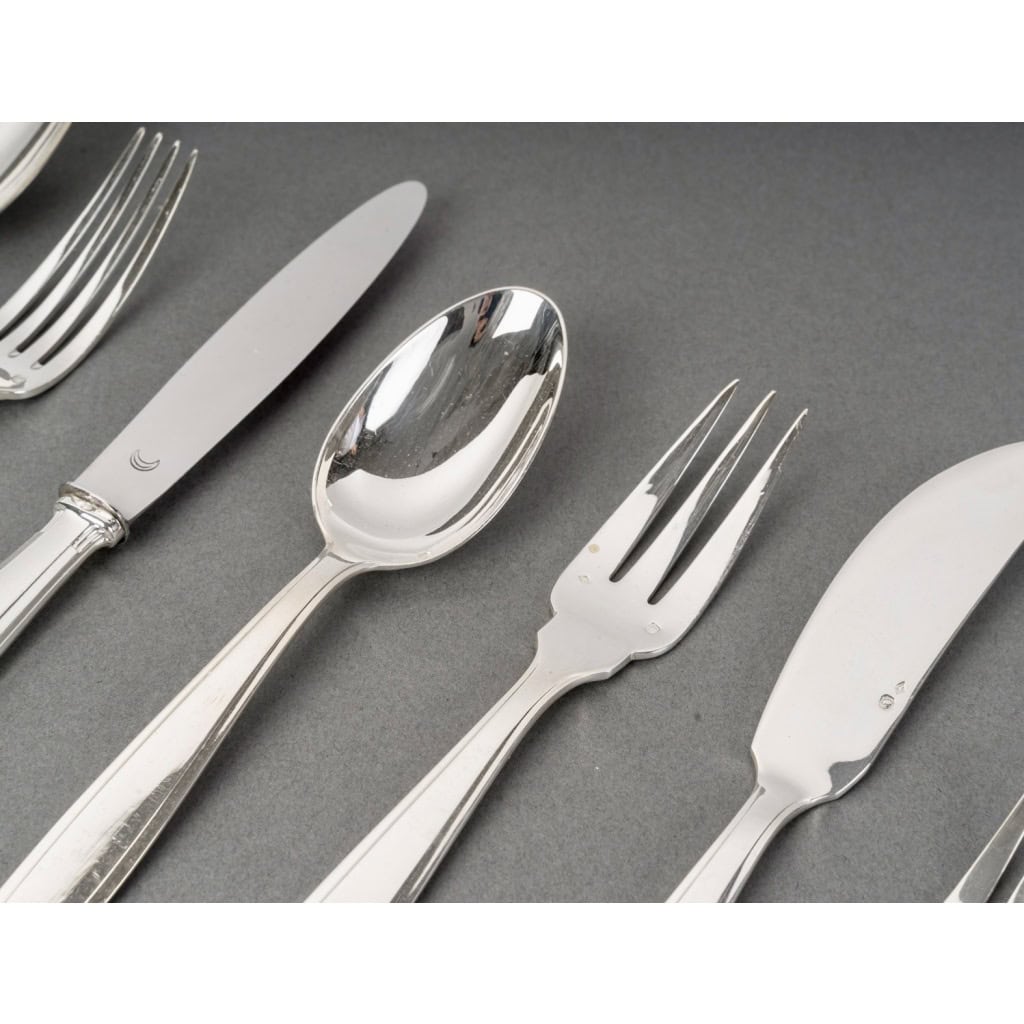 Boulenger – Ménagère Art Déco Argent Massif – 180 Pièces 8