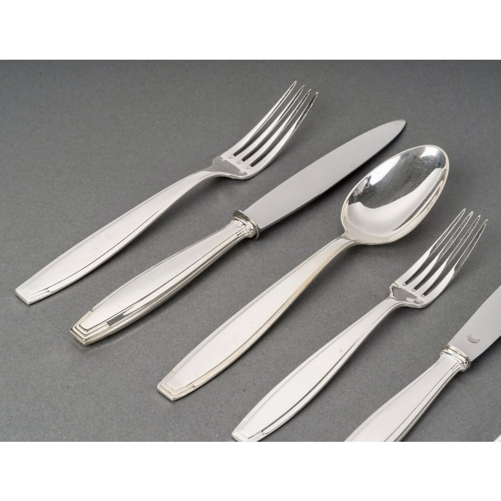 Boulenger – Ménagère Art Déco Argent Massif – 180 Pièces 9