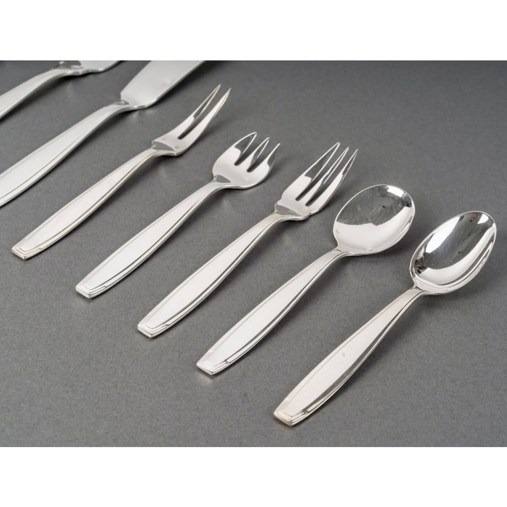 Boulenger – Ménagère Art Déco Argent Massif – 180 Pièces 10