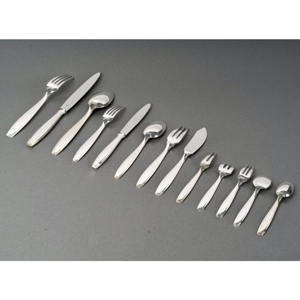 Boulenger – Ménagère Art Déco Argent Massif – 180 Pièces 11