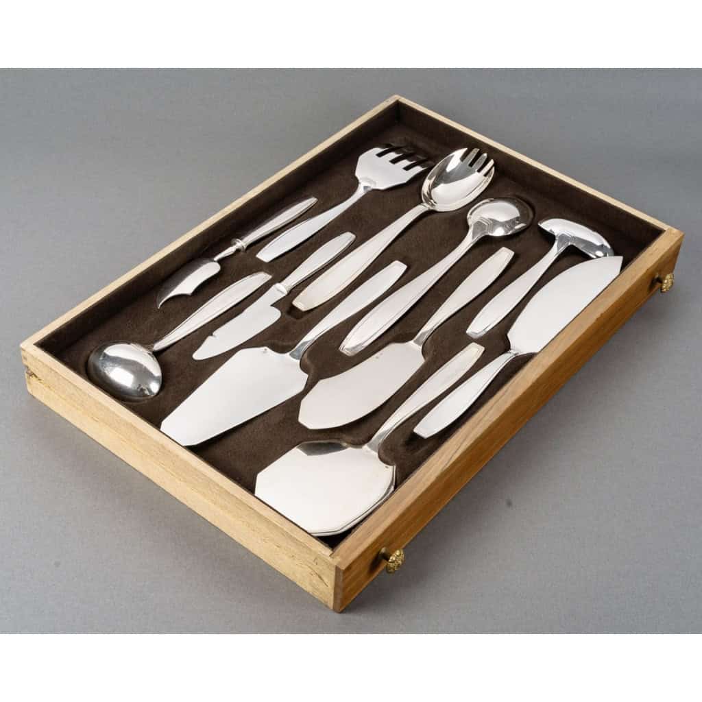 Boulenger – Ménagère Art Déco Argent Massif – 180 Pièces 17