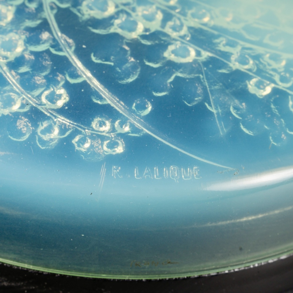 1921 René Lalique – Boîte Muguet Verre Peppermint Vert Opalescent 7